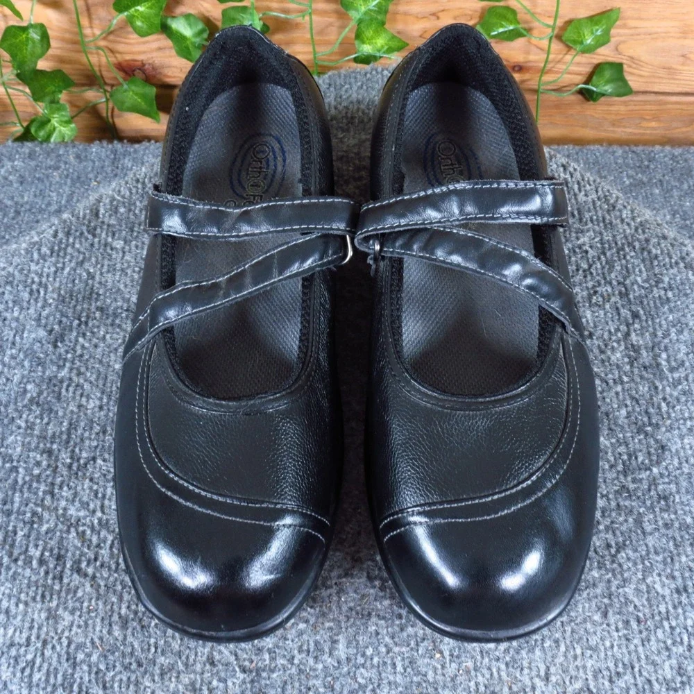 Orthofeet Celina Women Mary Jane Size 10.5 Orthopedic Walking Black Leather